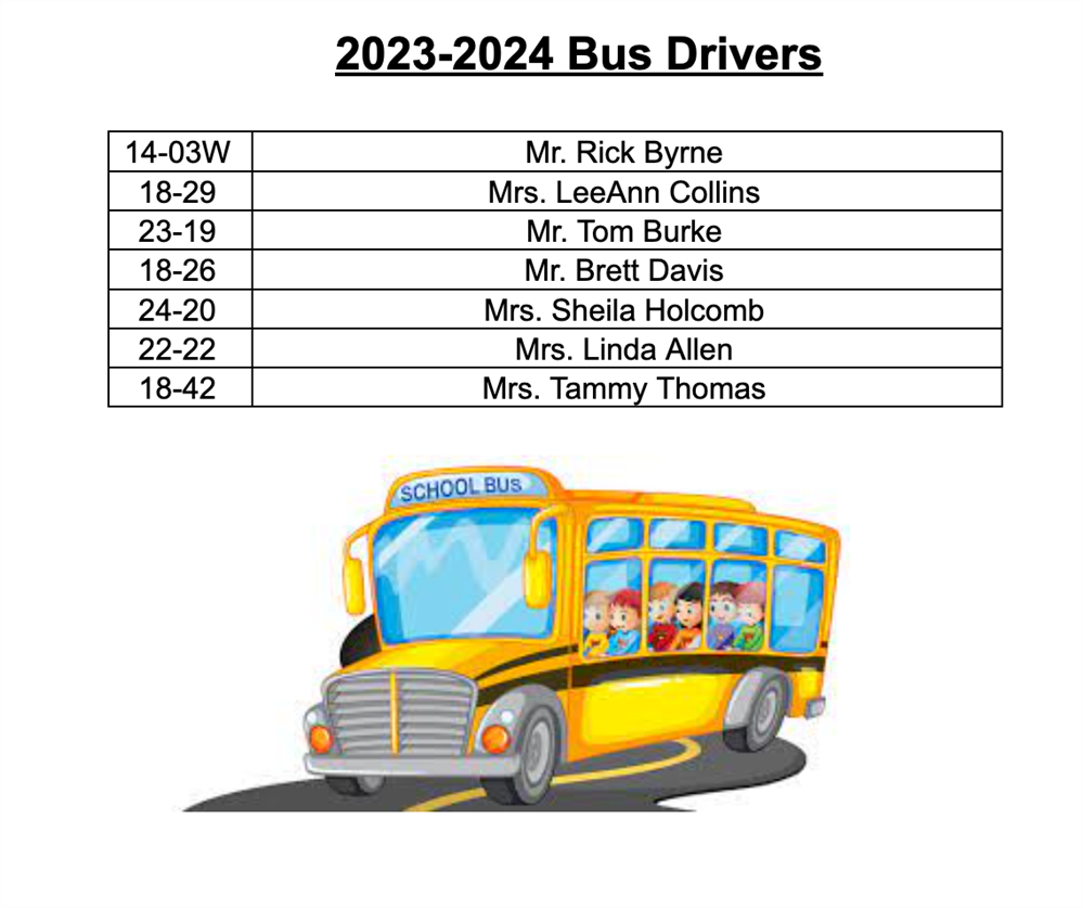 Drivers & Bus Numbers